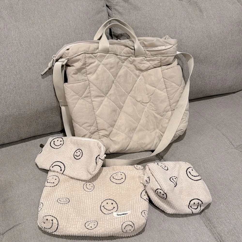 Diaper bag and organization pouches